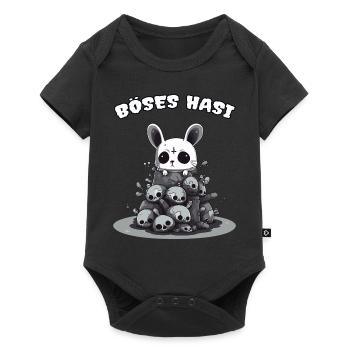 Pastel Goth Böses Hasi Pentagramm - Baby Premium Kurzarmbody - Schwarz - Vorne