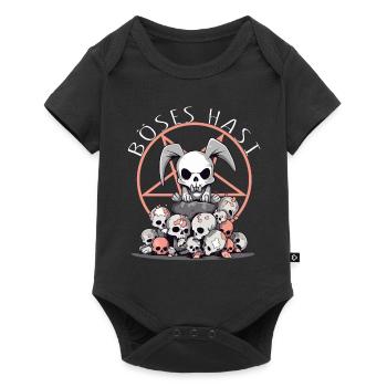 Pastel Goth Böses Hasi Pentagramm - Baby Premium Kurzarmbody - Schwarz - Vorne