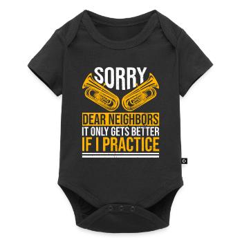 Blasorchester Design Für Euphonium-bariton-spieler - Baby Premium Kurzarmbody - Schwarz - Vorne