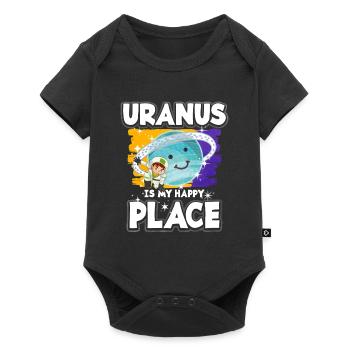 Uranus Planet Gift - Baby Premium short-sleeve bodysuit - black - Front
