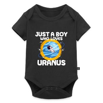 Uranus Planet Gift - Baby Premium short-sleeve bodysuit - black - Front