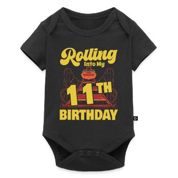 Roller Coaster Amusement Park Rolling Into My 11th - Baby Premium short-sleeve bodysuit - black - Front
