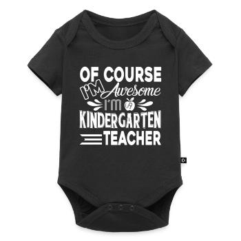 Kindergarten Teacher Awesome Kindergarten Teacher - Baby Premium short-sleeve bodysuit - black - Front