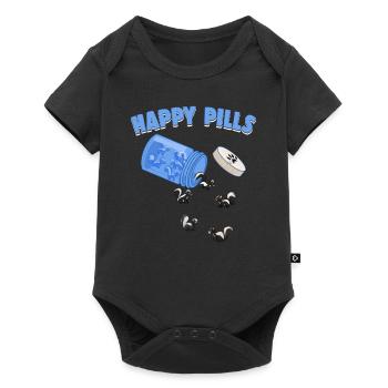 Happy Pills Skunks Funny Skunk Lover Humor Pun - Body à manches courtes Premium Bébé - noir - Devant