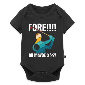 Golfplatz zum Golfen Golf - Baby Premium Kurzarmbody - Schwarz - Vorne