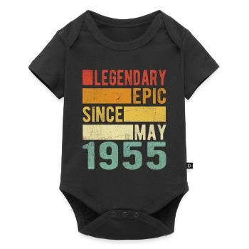 Birthday May 1955 Legendary epic - Baby Premium short-sleeve bodysuit - black - Front