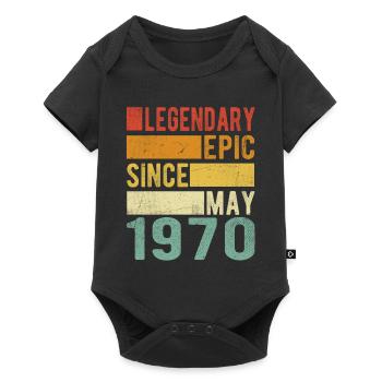 Geburtstag Mai 1970 Legendär Episch - Baby Premium Kurzarmbody - Schwarz - Vorne