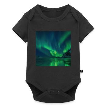 Aurora Borealis Northern Lights Northern Lights - Baby Premium short-sleeve bodysuit - black - Front