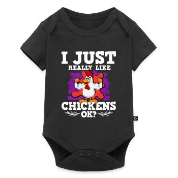 Poulets - Body à manches courtes Premium Bébé - noir - Devant