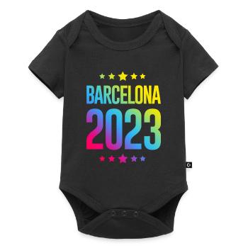 Barcelone 2023 - Body à manches courtes Premium Bébé - noir - Devant