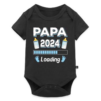 Dad Loading 2024 Father Fathers Father's Day - Baby Premium short-sleeve bodysuit - black - Front