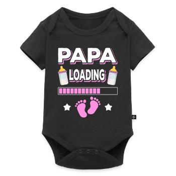 Papa Loading Père Fête des pères - Body à manches courtes Premium Bébé - noir - Devant