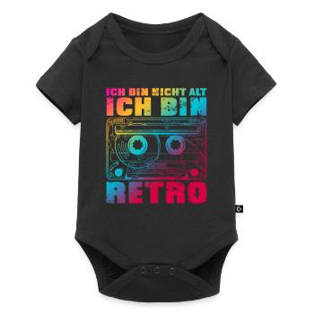 Ich bin nicht alt ich bin retro Bunt - Baby Premium Kurzarmbody - Schwarz - Vorne