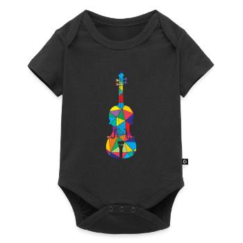 Violon Polygone Funny Violon - Body à manches courtes Premium Bébé - noir - Devant