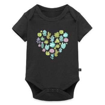 Succulent Cactus Succa Lover Heart Plant - Body à manches courtes Premium Bébé - noir - Devant