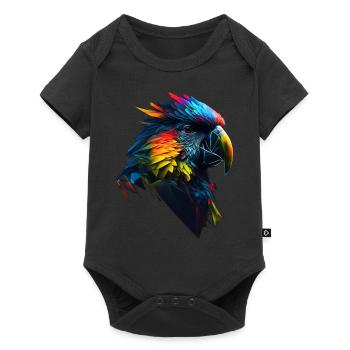 Perroquet Oiseau Coloré Motif Oiseau Cadeau Animal - Body à manches courtes Premium Bébé - noir - Devant