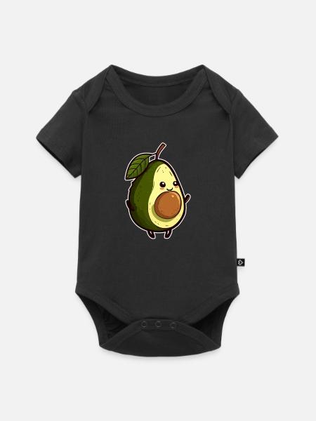 Avocado - Baby Premium Kurzarmbody - Schwarz