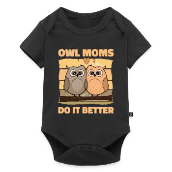 Owl Moms do it better - Baby Premium short-sleeve bodysuit - black - Front