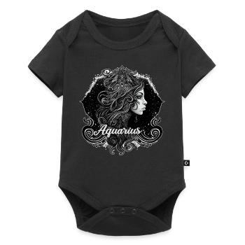 Occulte Verseau Déesse Astrologie Signe Zodiaque Wicc - Body à manches courtes Premium Bébé - noir - Devant