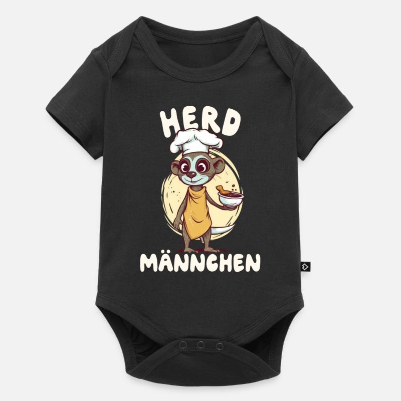 Herdmännchen Erdmännchen Koch - Baby Premium Kurzarmbody - Schwarz