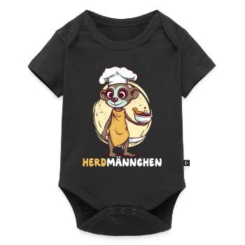 Herdmännchen Erdmännchen Koch - Baby Premium Kurzarmbody - Schwarz - Vorne