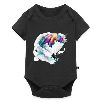 Le parachutisme, ma passion - Body à manches courtes Premium Bébé - noir - Devant