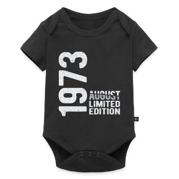 Août 1973 édition limitée Année de naissance - Body à manches courtes Premium Bébé - noir - Devant