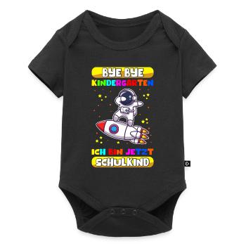 Einschulung Schule Schulanfang Schulkind Geschenk - Baby Premium Kurzarmbody - Schwarz - Vorne