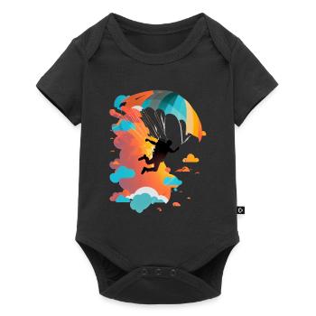 Art du parachutisme - Body à manches courtes Premium Bébé - noir - Devant