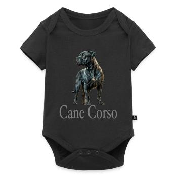 Cane Corso für einen Cane Corso Besitzer - Baby Premium Kurzarmbody - Schwarz - Vorne