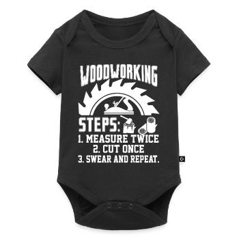Woodworking Woodworking Steps - Baby Premium short-sleeve bodysuit - black - Front