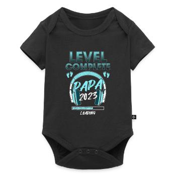 Level Complete PAPA 2023 Loading Expectant Dad - Baby Premium short-sleeve bodysuit - black - Front