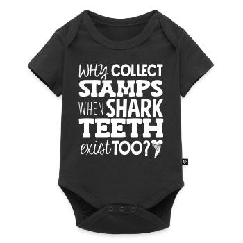 Sharks, shark counter collectors - Baby Premium short-sleeve bodysuit - black - Front