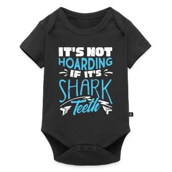 Sharks, shark counter collectors - Baby Premium short-sleeve bodysuit - black - Front