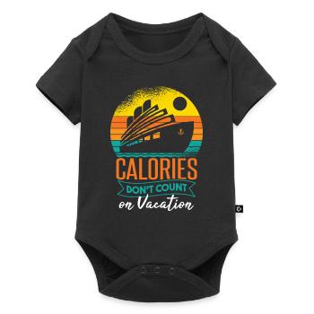 Les calories des navires de croisière ne comptent pas sur les vacances - Body à manches courtes Premium Bébé - noir - Devant