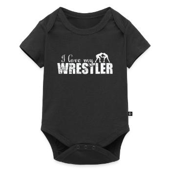 I Love my Wrestler Show Ring Fight Stunt - Baby Premium short-sleeve bodysuit - black - Front