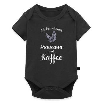 Araucana Hühner I Hühnerrasse Huhn Motiv für - Baby Premium Kurzarmbody - Schwarz - Vorne