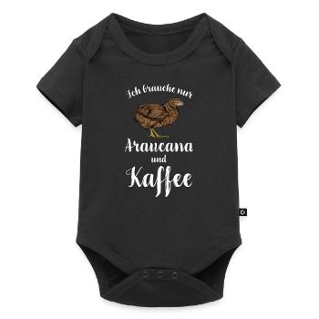 Araucana Hühner I Hühnerrasse Huhn Motiv für - Baby Premium Kurzarmbody - Schwarz - Vorne