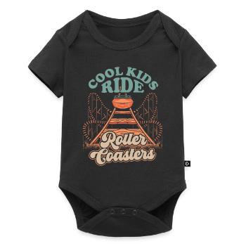 Theme Park Boy Amusement Park Cool Kids Ride Roll - Baby Premium short-sleeve bodysuit - black - Front