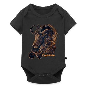Capricorne Chèvre Signe du zodiaque Capricorne Astrologie - Body à manches courtes Premium Bébé - noir - Devant
