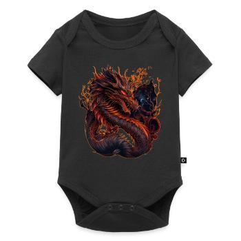 Fire Dragon Zodiac Horoscope Chinese Astrology - Baby Premium short-sleeve bodysuit - black - Front