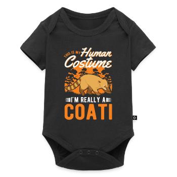 Coati Costume Humain Halloween Coati Proboscis - Body à manches courtes Premium Bébé - noir - Devant