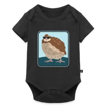 Quail Quail Breeder | Quail Keeping Gift - Baby Premium short-sleeve bodysuit - black - Front