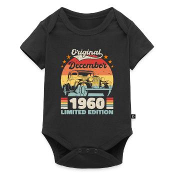 Décembre 1960 Cadeau d’anniversaire Décembre 1960 - Body à manches courtes Premium Bébé - noir - Devant