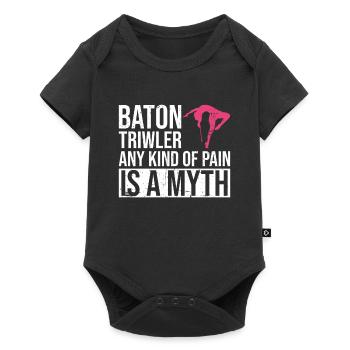 Baton Twirler Design Für Majorette - Body à manches courtes Premium Bébé - noir - Devant