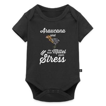 Araucana Hühner I Hühnerrasse Huhn Motiv für - Baby Premium Kurzarmbody - Schwarz - Vorne