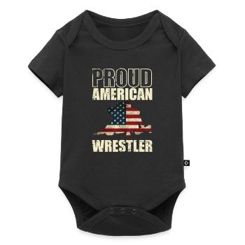 Proud American Wrestler Show Fight Stunt - Baby Premium short-sleeve bodysuit - black - Front