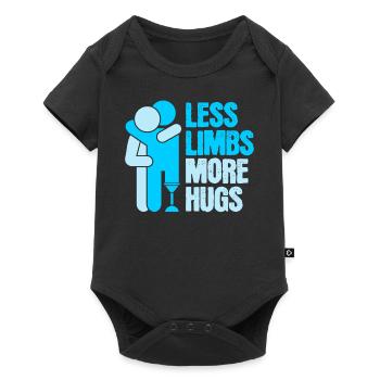 Amputé Moins de membres Plus de câlins - Body à manches courtes Premium Bébé - noir - Devant