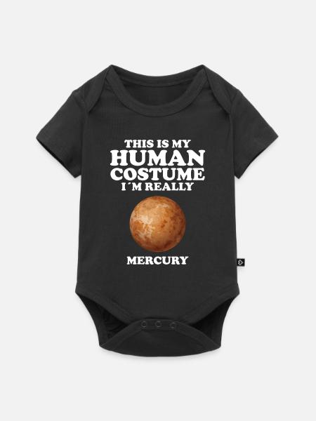 Merkur - Baby Premium Kurzarmbody - Schwarz