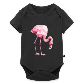 Flamant - Body à manches courtes Premium Bébé - noir - Devant